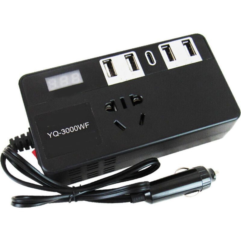 Multifunktions-Auto-Wechselrichter, Konverter-Booster-Ladegerät 12V24V auf 220V, Universal-Netzteil für Auto