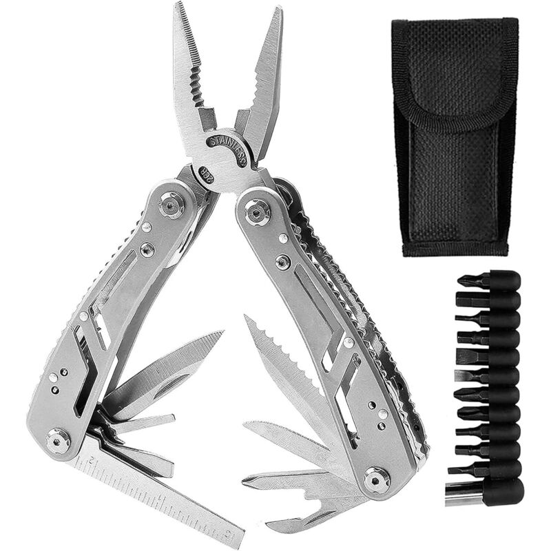 Multifunktionszange, 24-in-1-Schweizer-Taschenmesser-Multitool, ideal für Outdoor, Survival, Angeln, Camping, Wandern und einfache Reparaturen