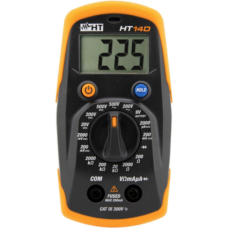 Ht Italia - ht Instruments HT14D Hand-Multimeter digital cat ii 600 v, cat iii 300 v Anzeige (Counts): 2000
