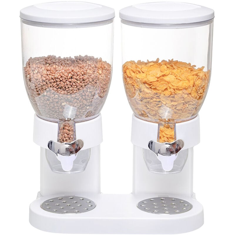 Müslispender,für Müsli,Süßigkeiten,Cornflakes und Cerealien,Weiß