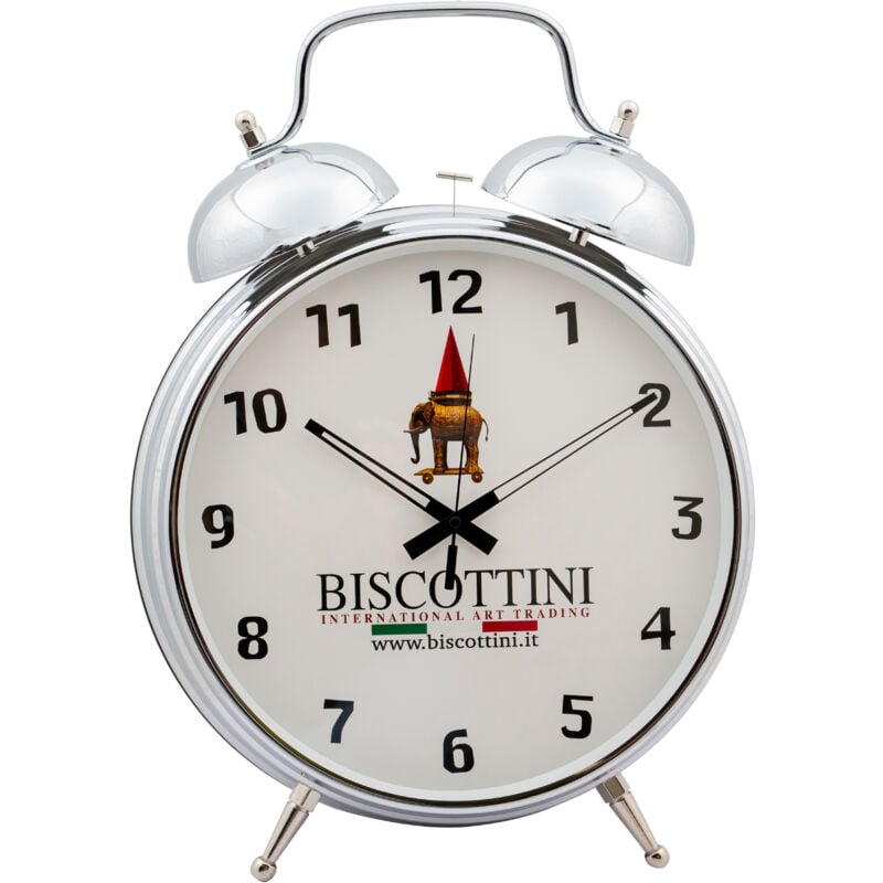 Nachttischwecker, Wanduhr, große Uhr, Tischuhr, analoger Wecker, Metallwecker, dekorative Uhr, 37 x 46 x 15 cm