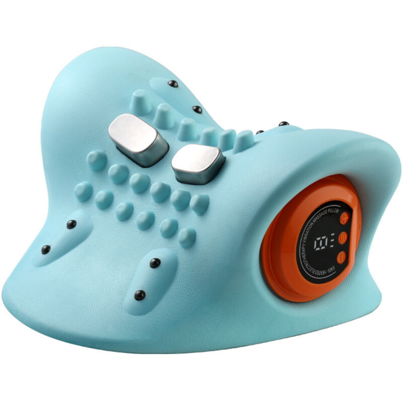 Nackenmassagegerät Elektrisch mit Wärme, Neu Kabelloses Massager, Shiatsu Massagegerät, Zervikales Nacken Rücken Massagegerät mit 3 Modi, 6