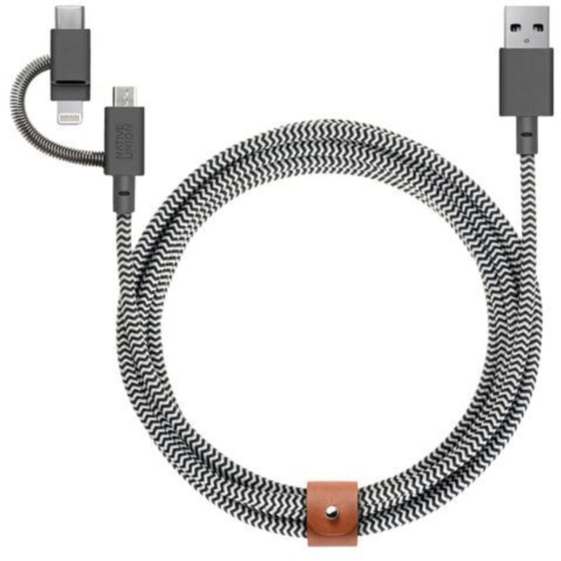 Native Union Belt Cable Universal 2m Zebra