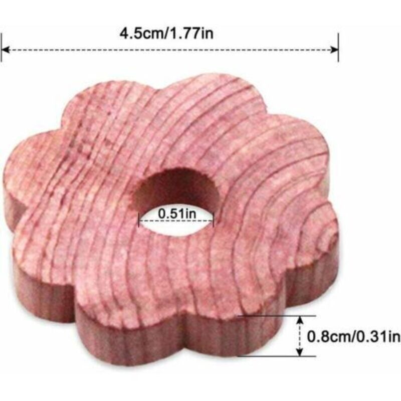 Soleil - Natürliche Anti-Motten-Textilien, Zedernholz-Mottenschutz, ungiftiger, aromatischer Kleidungsschutz aus roter Zeder, Holzmottenschutz für