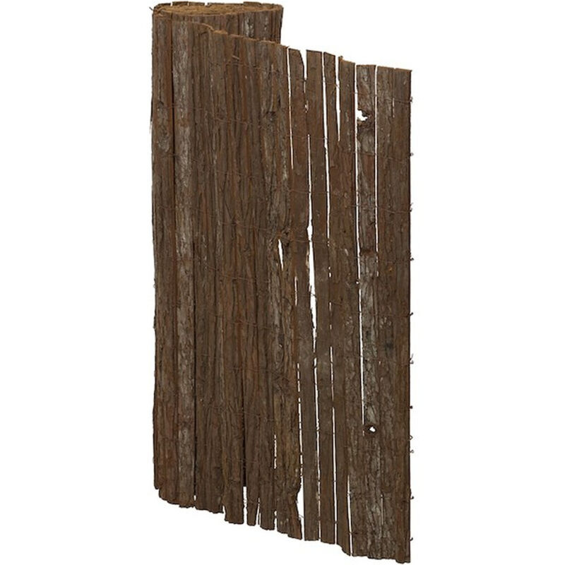 Nortene Milwaukee Sichtschutz Natur Fichtenrinde 300x100 cm Sichtschutz für Garten und Terrasse 90% Sichtschutz