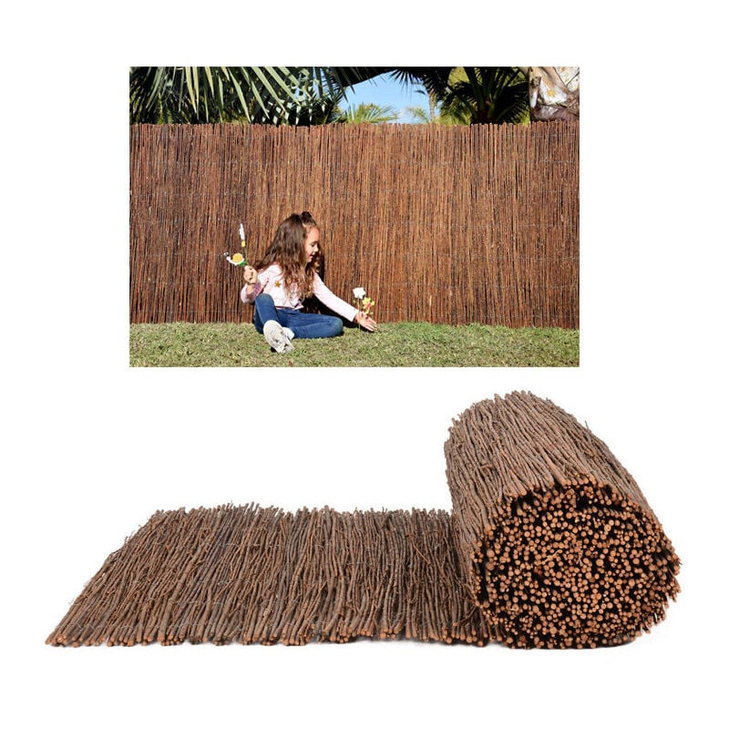 Suinga - Weidenzaun mit mehreren Ruten, 1,5 x 3 Meter, 95% Sichtschutz, empfohlen für Schatten oder zur Begrenzung Ihres Gartens.