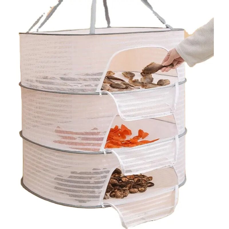 NATÜRLICHER TROCKNER für GEMÜSE, OBST, PILZE, KLEIDUNG, FISCH 3 EXTERNE Ebenen
