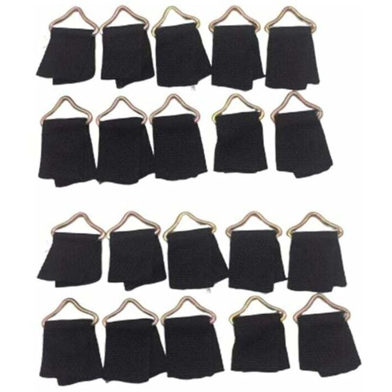 Nazalus-Hot Sale-20 Stück Trampolin-Dreieckschnallen – Dreieck-V-Ringe – Web-Schnalle – Trampolin-Zubehör mit Trampolin-Werkzeugen,