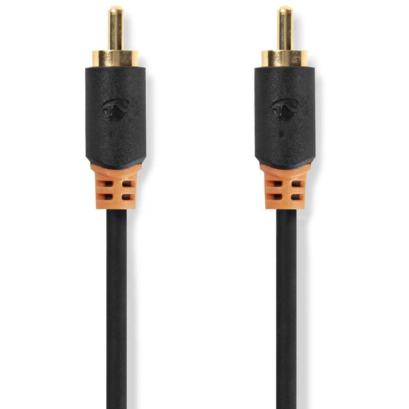 Nedis - Digital audio kabel rca hane rca hane guldplaterad 200 m rund pvc antracit lada