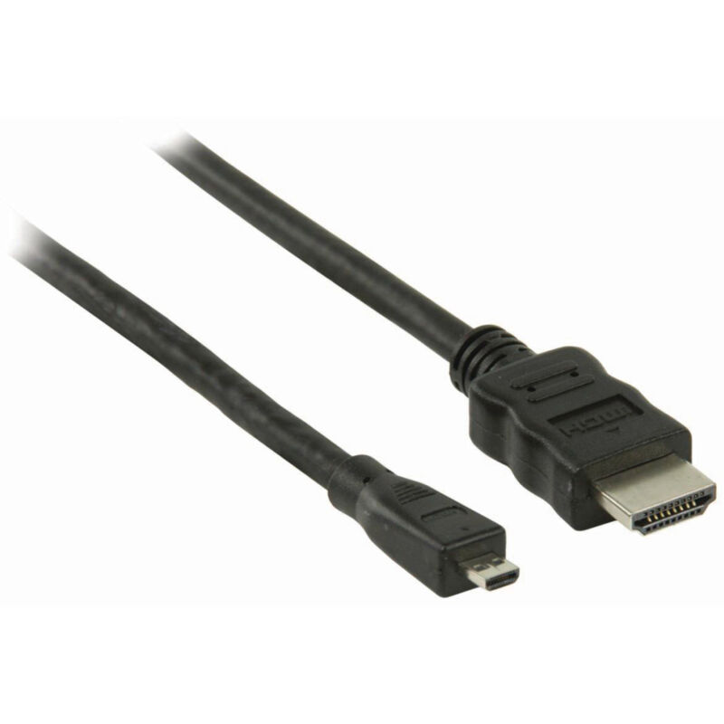 High speed hdmi kabel mit ethernet hdmi stecker hdmi micro stecker 4k30hz 102 gbps 200 m rund pvc schwarz box