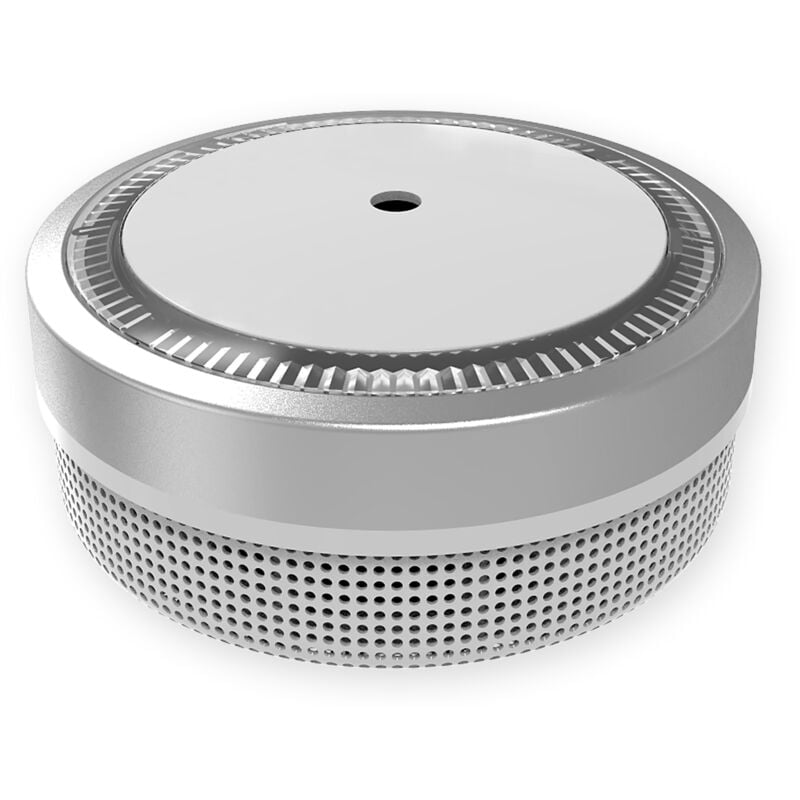 Rauchmelder M1-Mini – Sensibler Feuermelder mit 10 Jahre Lithium Batterie Typ DC3V – Brandmelder din en 14604 - Smoke Detector – Silber - Nemaxx