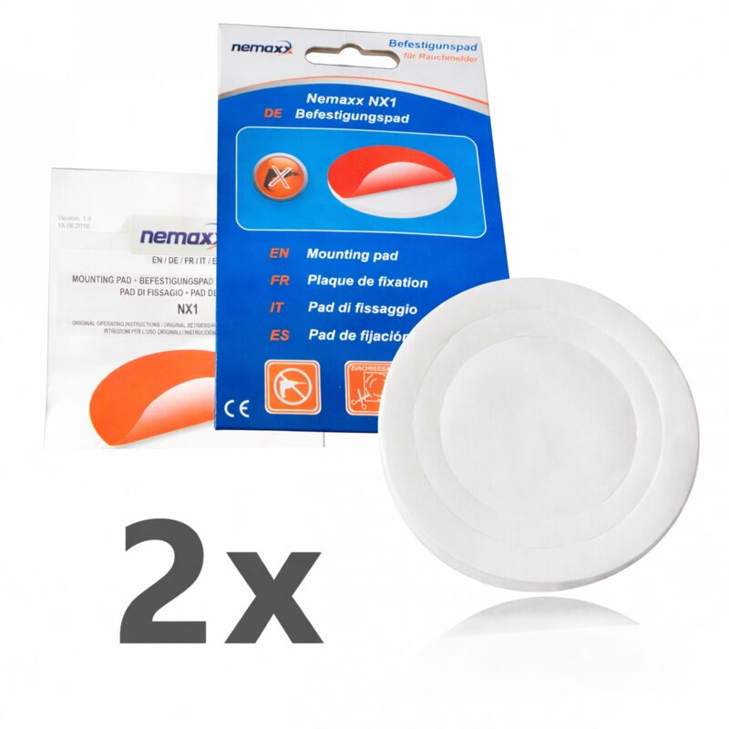 NEMAXX® Rauchmelder Befestigungspad Ø 80 mm – Original 3M Klebepad High-Tack, selbstklebend – Montage ohne Bohren/Werkzeug – Decke/Wand – Für