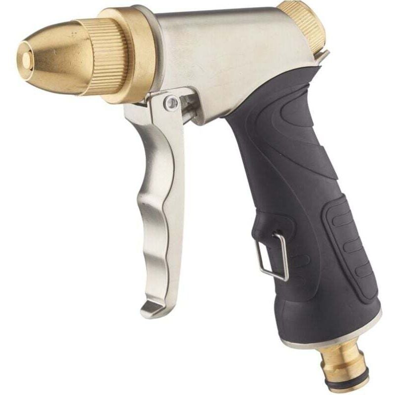 Aiperq - Neue Hochdruck-Wasserpistole, komplett aus Metall, Düse komplett aus Kupfer, Sprühpistole für Autowäsche, Garten, Rasenbewässerung,