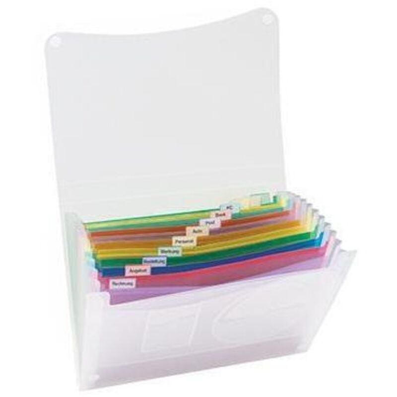 Soennecken - Fächertasche din A4 blanko Polypropylen transluzent 13 Fächer