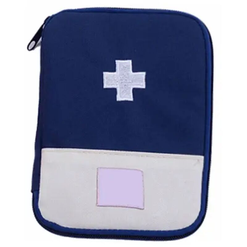 Niedliche Mini-Tragetasche für Medikamente, Erste-Hilfe-Set, Notfallset, Organizer, Aufbewahrungstasche für Medikamente zu Hause und draußen (Blau)