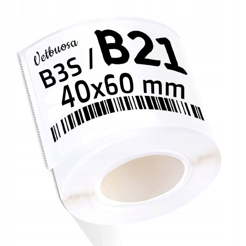 NIIMBOT B21 B3S 40 x 60 mm selbstklebende Etiketten, 125 Stück