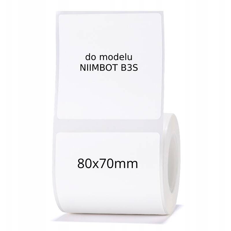NIIMBOT Selbstklebende Etiketten für B3S 80 x 70 mm, 95 Stück