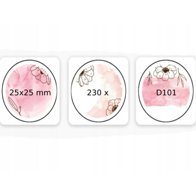 NIIMBOT Selbstklebende Etiketten für D101 25 x 25 mm, 230 Stück, rosa