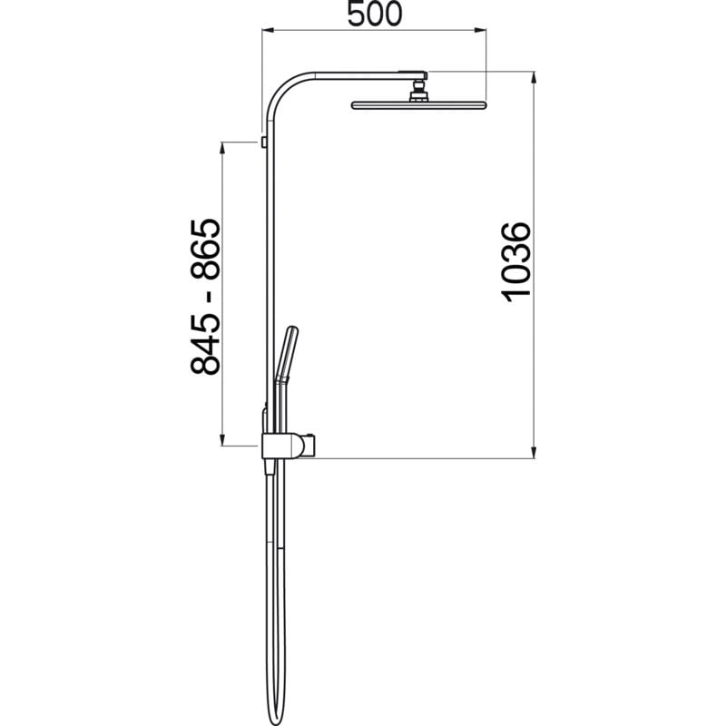 Nikles Duschsystem Infinity mit Kopfbrause Infinity 300 rd Handbrause Infinity Duo NIKDSTINF30RA