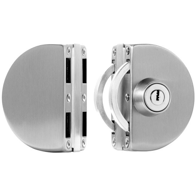 ZVD - No Drilling Stainless Steel Glass Door Lock Double Glass Door Lock Center Glass Door Lock Double Sliding Door Glass Door