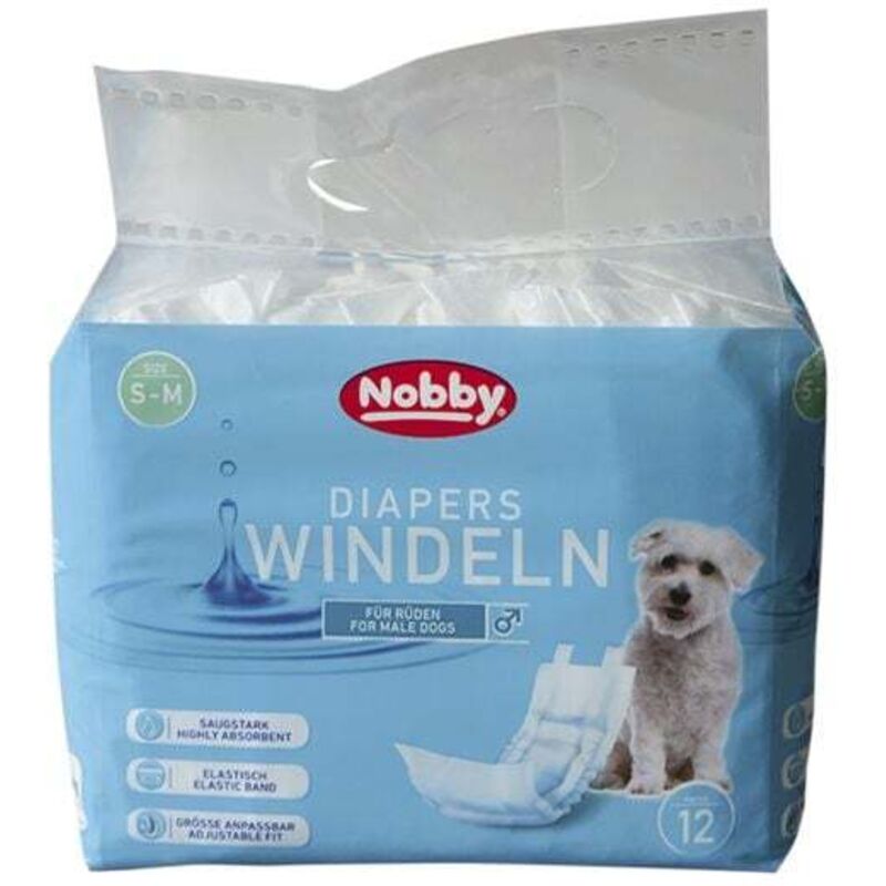 Windeln für Rüden 12 St. 30 - 46 cm Größe s - m Hundepflege - Nobby