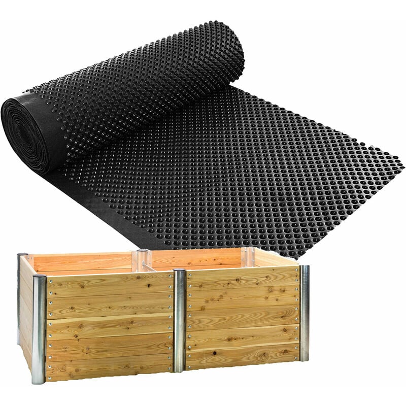 Stabilo - Hochbeet Schutzfolie Noppenbahn Hochbeetfolie Noppenfolie 1m x 20m für Hochbeete