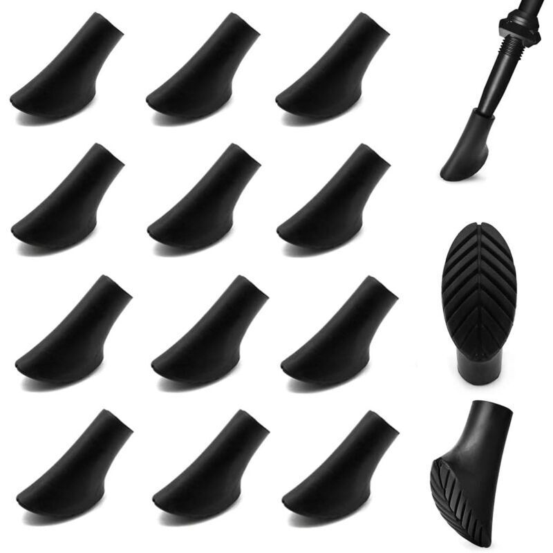 Nordic Walking Stockspitzen, 14 Stück / 7 Paar Nordic Walking Pads, Gummispitzen für Stöcke, Asphaltgummi für Nordic Walking für Trekkingstöcke