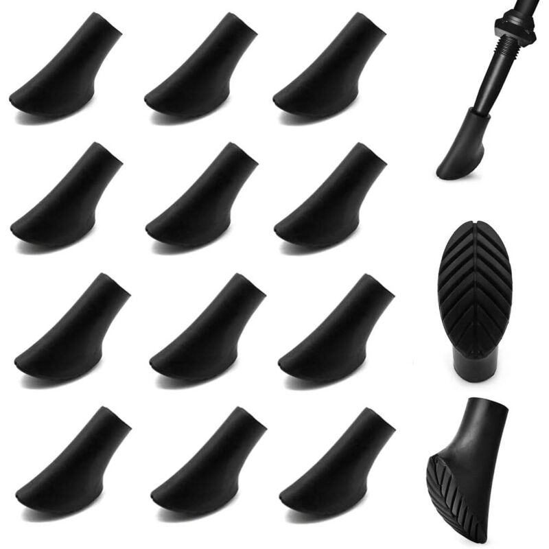 Nordic Walking Stockspitzen, 14 Stück/7 Paar Nordic Walking Stockpolster, Gummispitzen für Stöcke, Nordic Walking Asphaltgummi für Trekkingstöcke