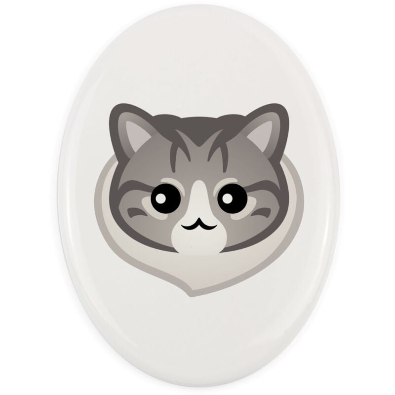 Norwegischer Wald - Keramik-Grabsteinfliese mit Grafik und Inschrift von Art-Dog