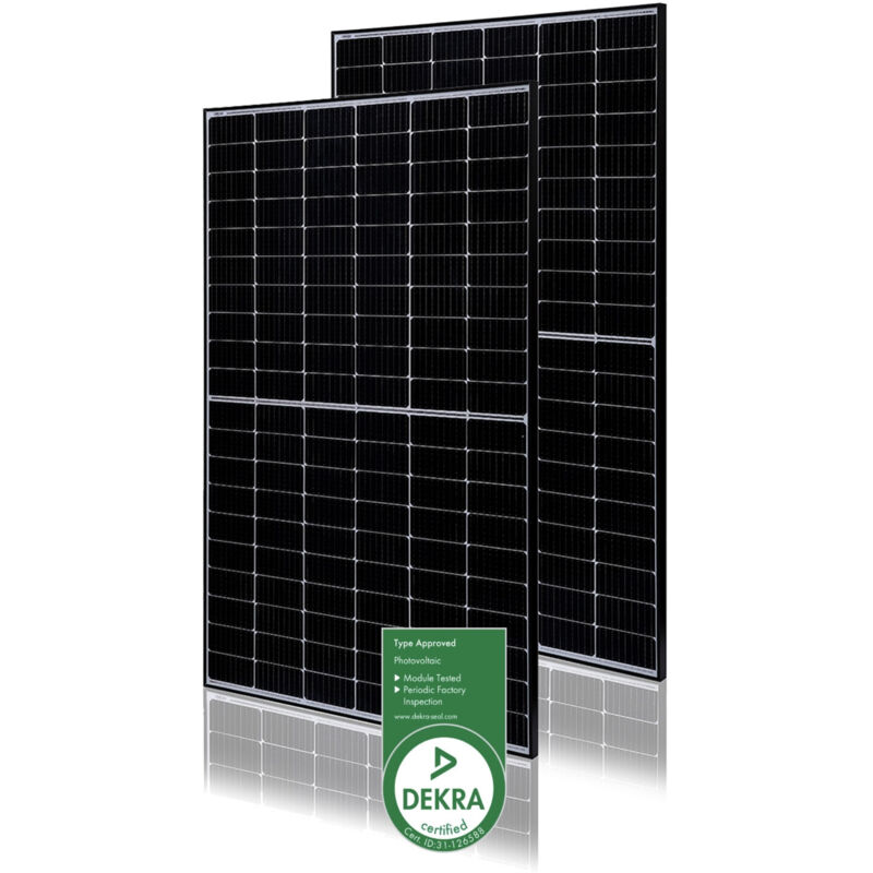 Nuasol - Monokristallines Solarmodul Black Frame 375 w Photovoltaik Solaranlage