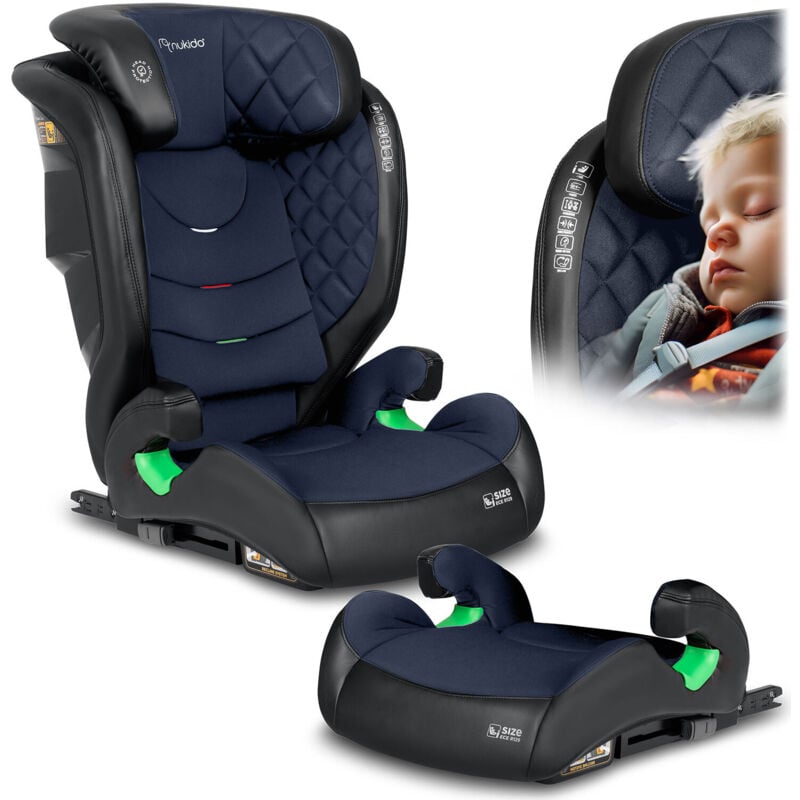 Nukido Louis Autositz, Schwarz und Marineblau, 15-36 kg ISOFIX