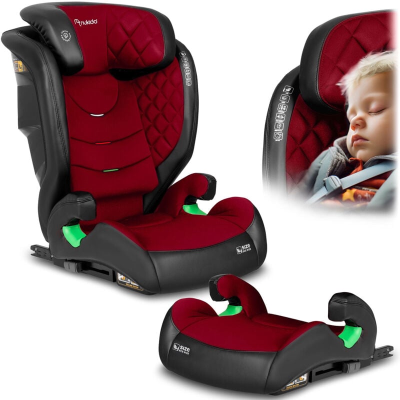 Nukido Louis schwarz-roter Autositz 15-36 kg ISOFIX