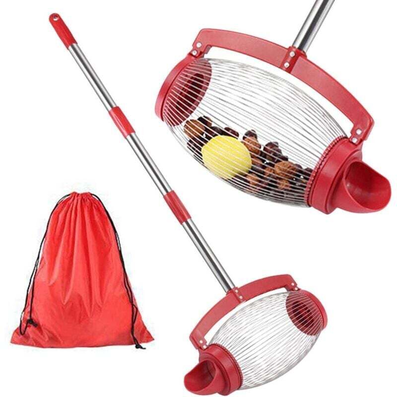 Nuss-, Kastanien- und Maronensammelrolle, Nuss- und Kastaniensammelrolle mit verstellbarem langen Griff