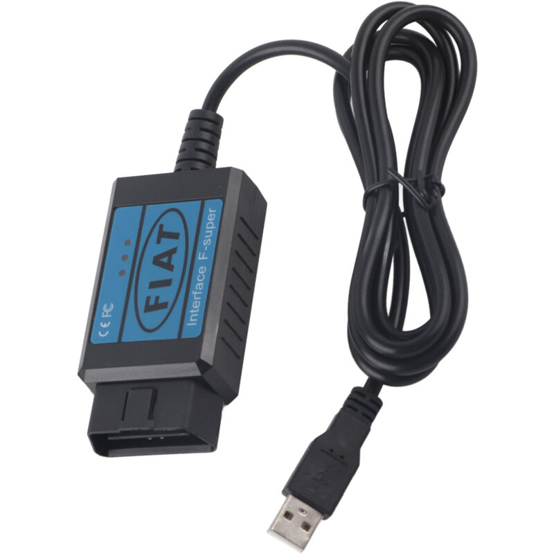 OBD II EOBD USB-Diagnosegerät/Scanner/Lesegerät geeignet für Fiat Panda/Punto/Doble/Lancia