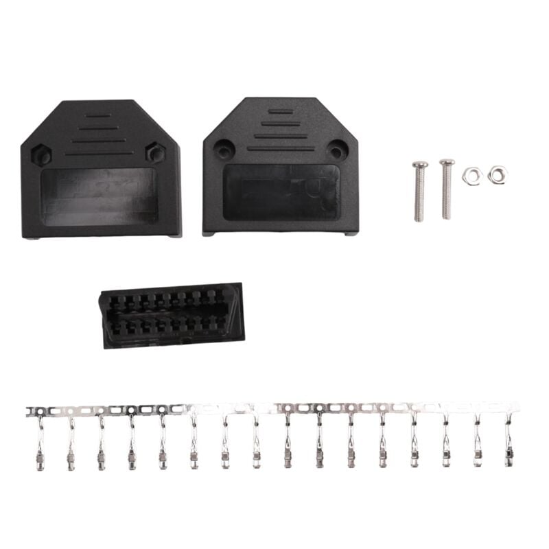 Tlily - OBD2 obd ii 16 Pin Anschlussbuchse Diagnosegerät Adapter + Gehäuse Anschlussschrauben
