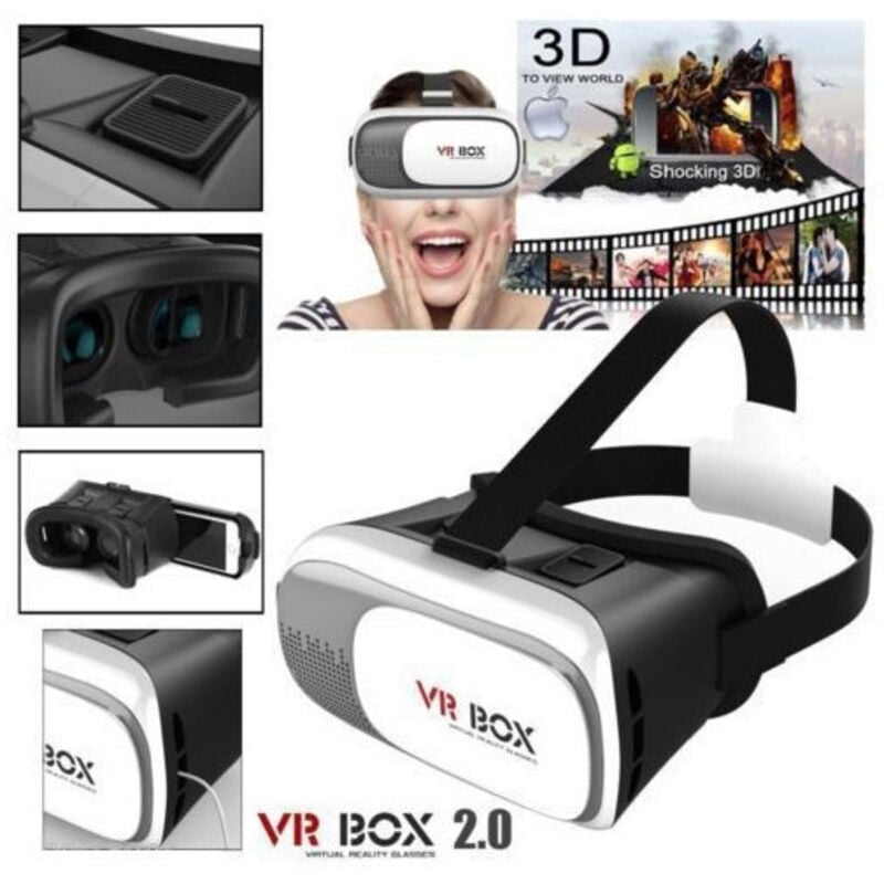 Trade Shop Traesio - Trade Shop - 3D vrbox virtual reality brille spiele 360° filme mit bluetooth controller -