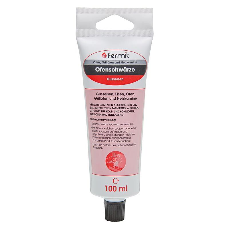Fermit - Ofenschwärze Tube 100 ml Gusseisen Gußeisen Ofen Kamin Grill Herde Ofenpaste