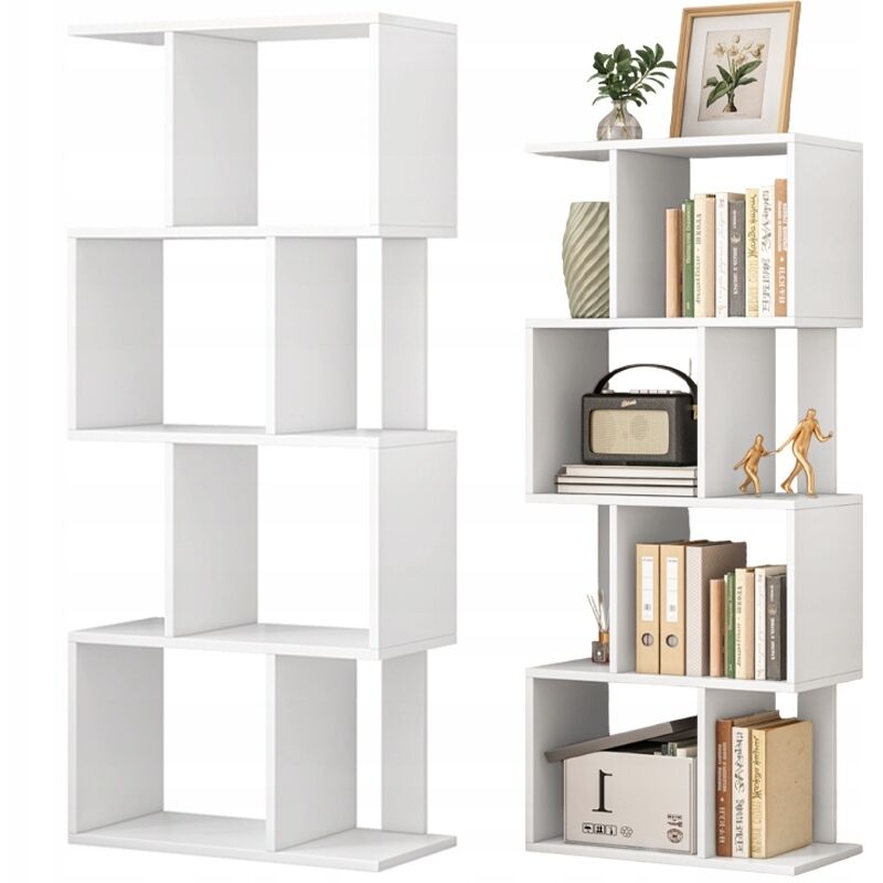 Offener Regal, weiß, Regal, Schrank, Bücherregal, modern, Loft, 140 cm