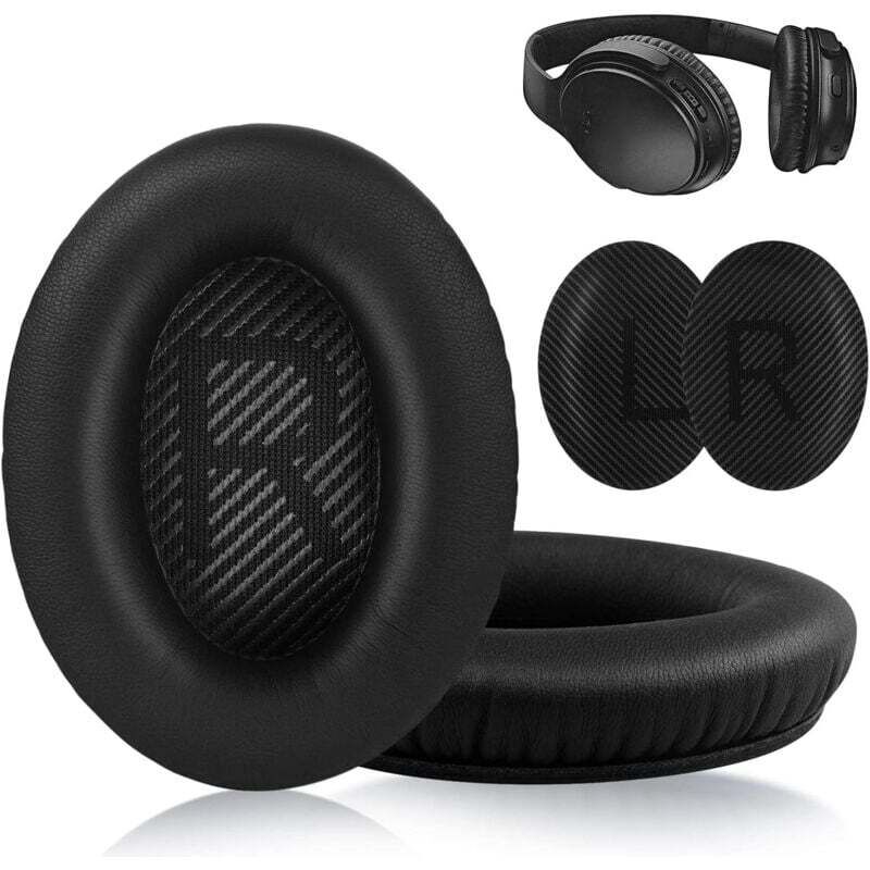 Ohrpolster für Bose QuietComfort Kopfhörer - QC35/QC25/QC15/AE2 Schwarz