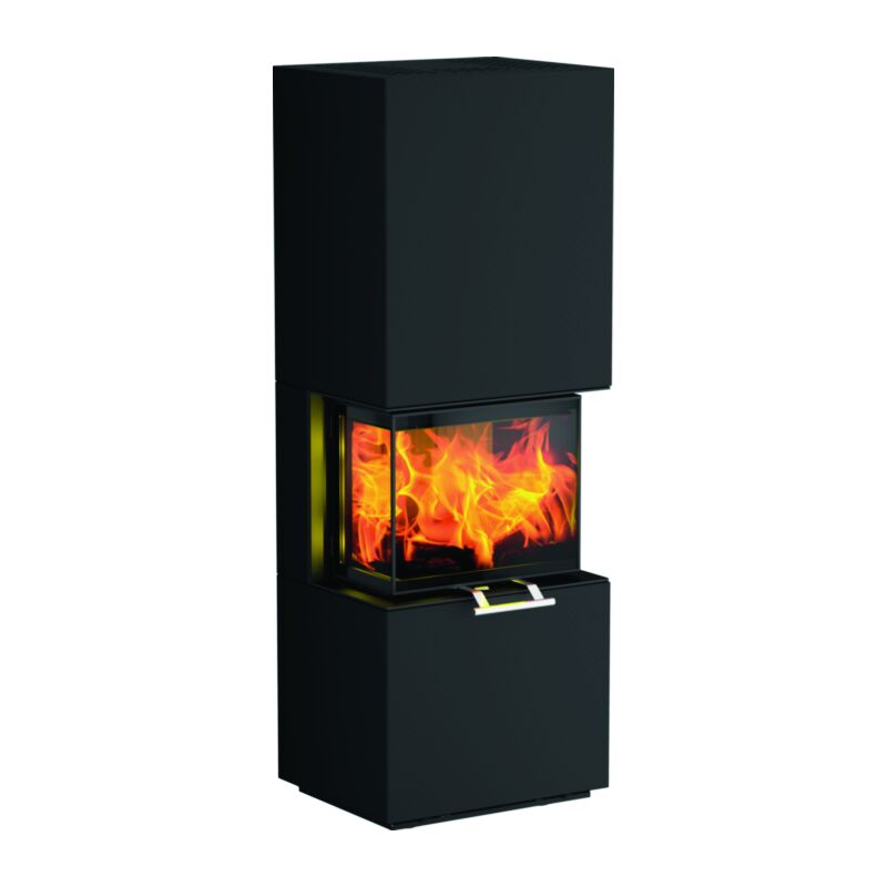 Olsberg - Kaminofen osorno s 5,7 kW Ofen Kamin Holzofen Bausatz 'Stahl/Schwarz'