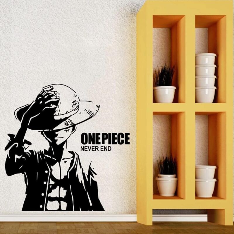 One Piece Wandaufkleber One Piece Piraten Luffy Cartoon Wandkunst Aufkleber Home Decoration