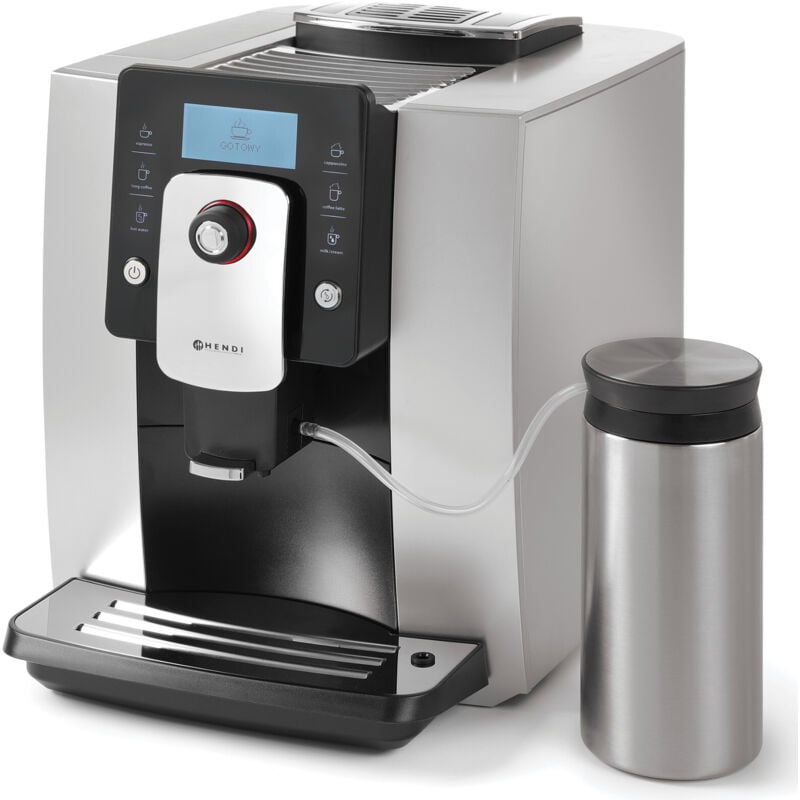 One-Touch-Kaffeevollautomat mit 600-ml-Milchbehälter SILBER Hendi 208984