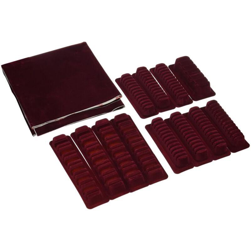 Rayen Besteck Organizer Modernes & auffälliges Design Inklusive Selbstklebend Anpassungsfähig Rot Maße: 22x54,99x3,48 cm