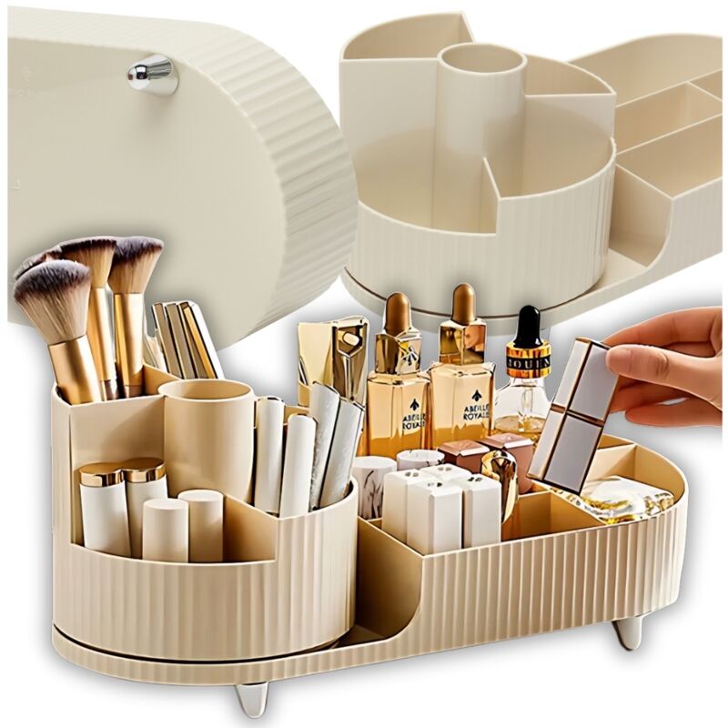 Elegante Organizer-Box mit Drehmechanismus für Pinsel, Kosmetik und Büro