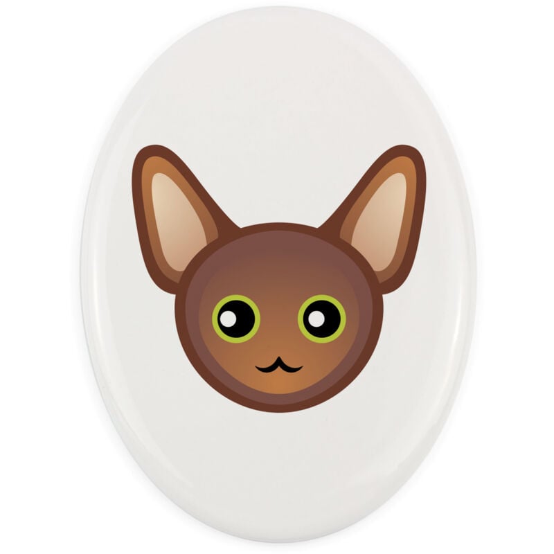 Orientalisch - Grabsteinfliese aus Keramik mit Grafik und Inschrift von Art-Dog