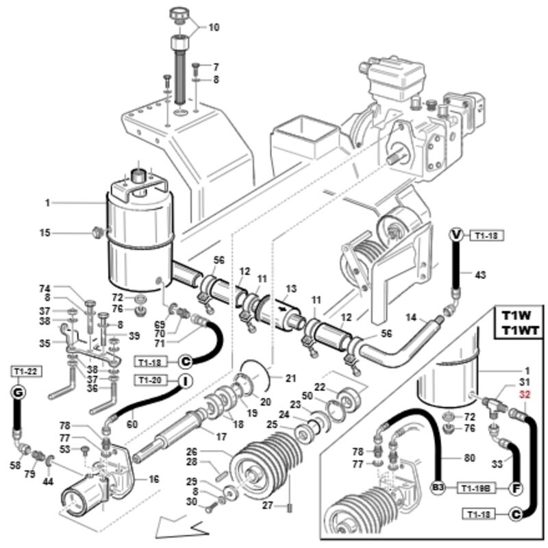 ORIGINAL GIANNI FERRARI Traktorenrohr TURBO 1-2-4-FIFTY 00.41.00.1413