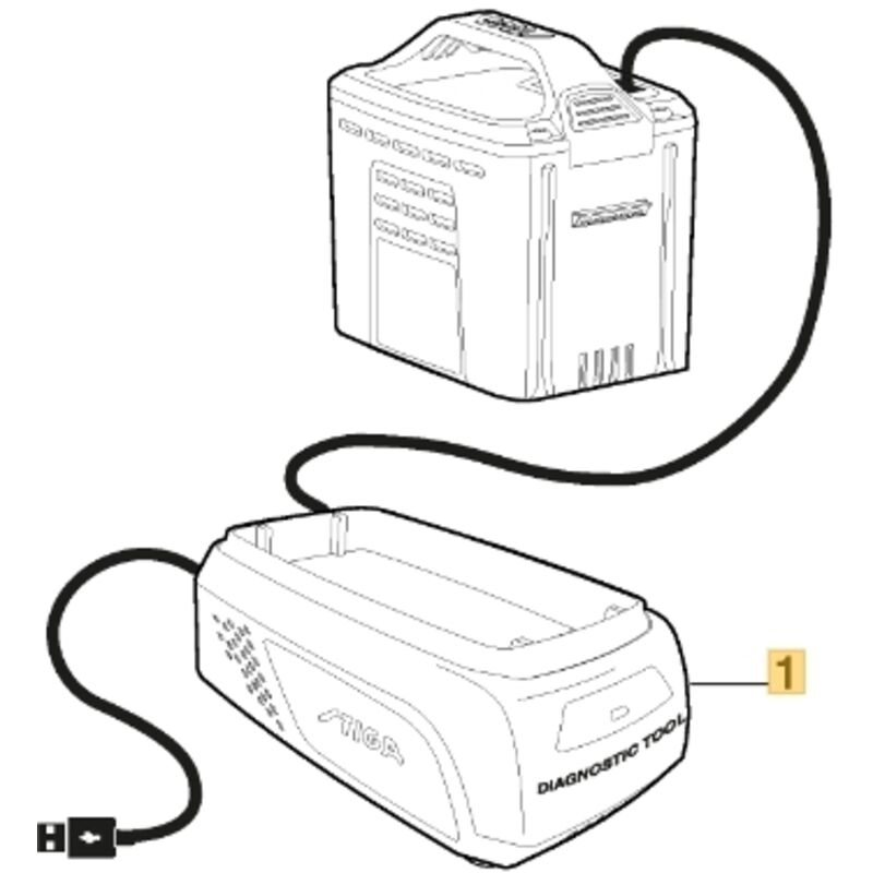 ORIGINAL STIGA Akku-Rasenmäher 48 V Diagnosegerät 118810754/0
