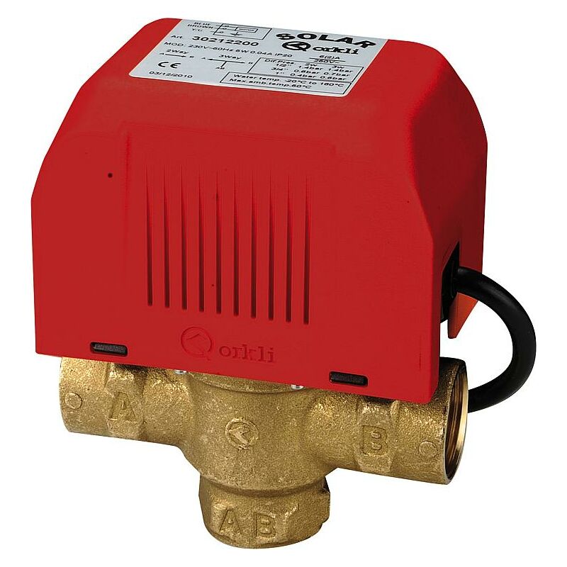 Orkli - Drei-Wege Zonenventil 1 Zoll Innengewinde Solar Solaranlage Solarthermie