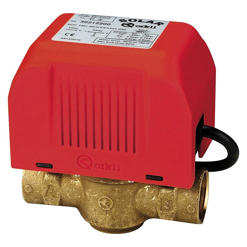 Orkli Zwei-Wege Zonenventil 3/4 Zoll Innengewinde Solar Solaranlage mit Endschalter