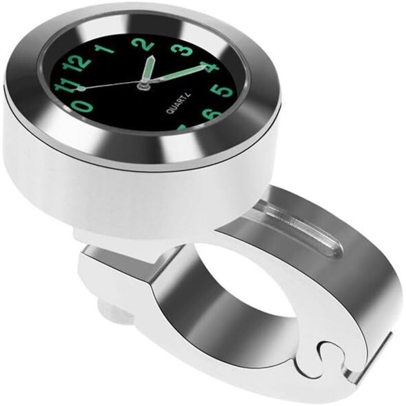 OTentW Universal wasserdicht 7/8 Zoll Motorrad Lenker 22–25 mm Halterung Temperatur Thermometer Uhr Motorrad Uhr für Motorräder Zubehör – RAPANDA